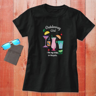 T-shirt Outdoorsy Girl Camper Glamper Cocktails