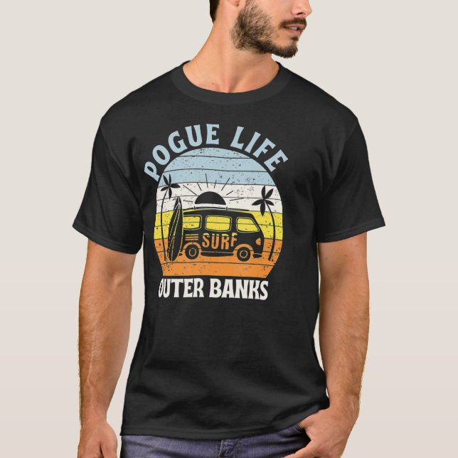 T-shirt Outer Banks Pogue Life OuterBanks Surboard Van (Devant)