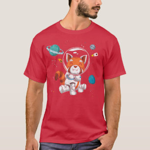 T-shirt Outer Space China Zoo Animal Science Astronaut Red
