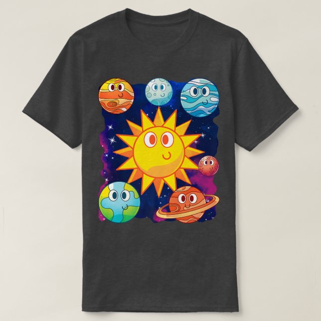 T-shirt Outer Space Science Galaxy Astronomy Universe Cute (Design devant)