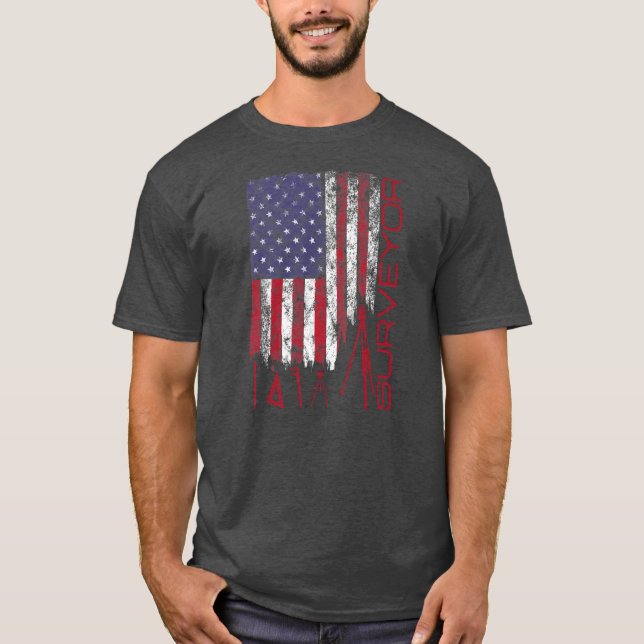 T-shirt Outil américain de surveillance du drapeau 4 juill (Devant)