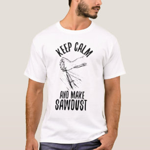 T-shirt Outil de charpentier scie à bois de sciure