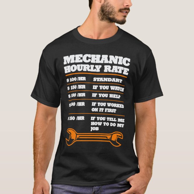 T-shirt outil de profession de mécanicien automobile (Devant)