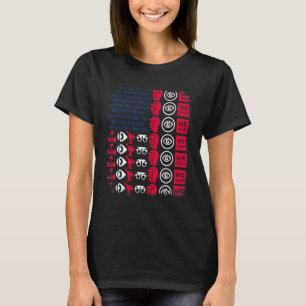 T-shirt Outil d'opticien Drapeau Américain Fierté 4 Juille