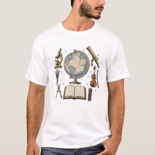 T-shirt Outils d'apprentissage vintage - Globe Science Mus