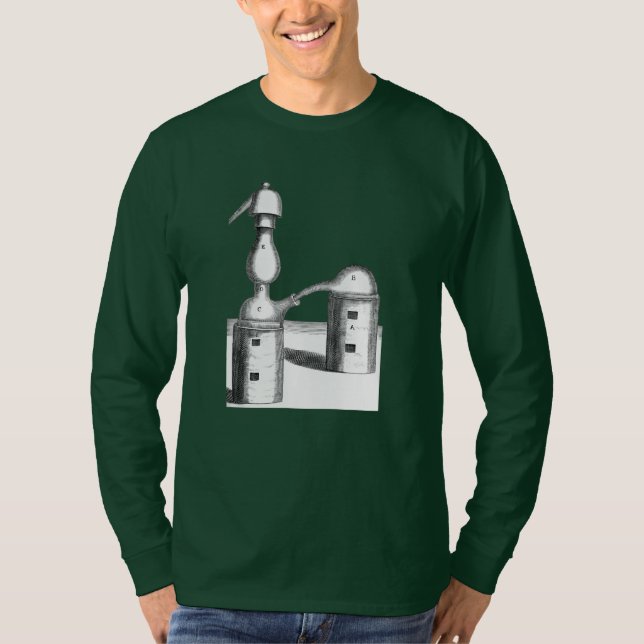 T-shirt Outils de distillation d'alchimie avant et arrière (Devant)