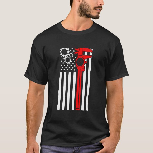 T-shirt Outils de machiniste Drapeaux Outils de machine Cn (Devant)