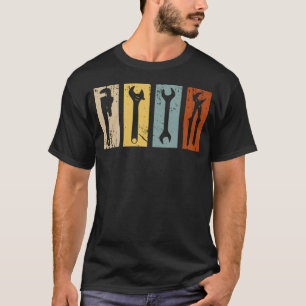 T-shirt Outils de mécanique plombier et plante artisan rét