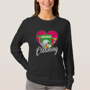 T-shirt Outils De Nettoyage Cardiaque Pour Femme De Ménage