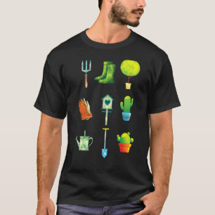 T-shirt Outils de plantes de jardin Hobby Jardinier Cactu