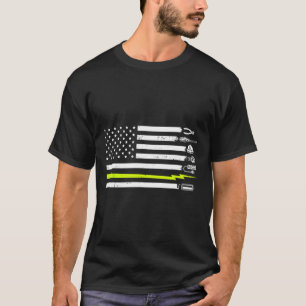 T-shirt Outils d'électricien de drapeau américain pour éle