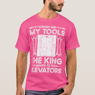 T-shirt Outils d'entretien d'ascenseur Mécanique d'ascense