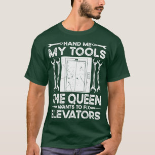 T-shirt Outils d'entretien d'ascenseur Mécanique d'ascense