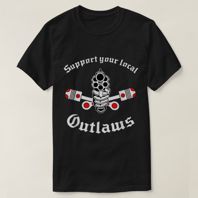 T-shirt Outlaw mc Support  (Design devant)