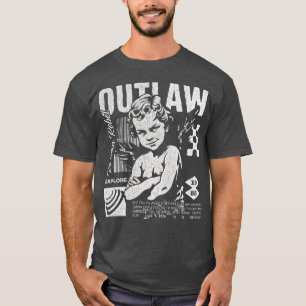 T-shirt OUTLAW – Tee graphique de la rébellion de l'ange d