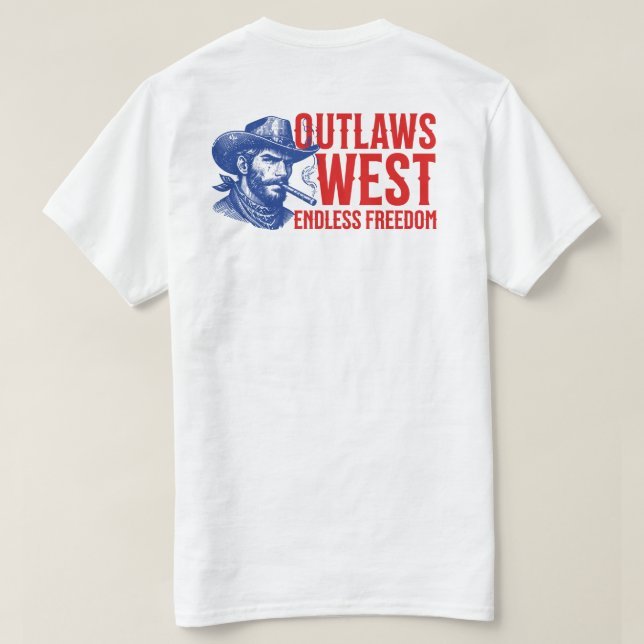 T-shirt Outlaw West Cowboy (Design dos)
