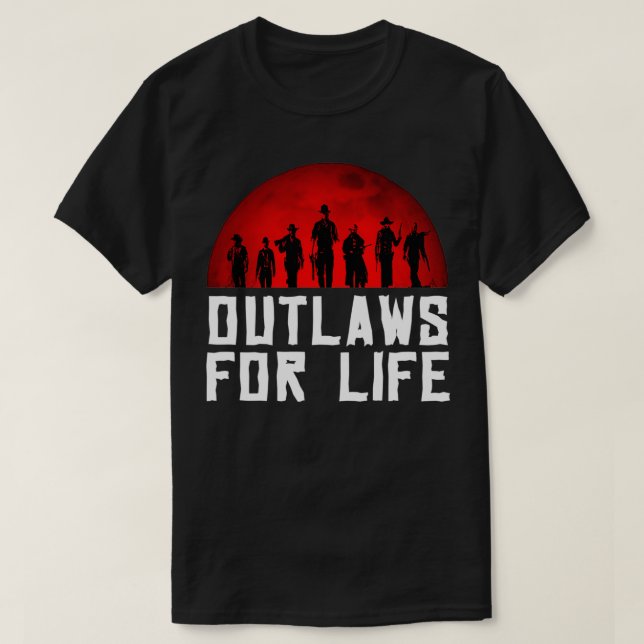 T-shirt Outlaws for life 1 (Design devant)