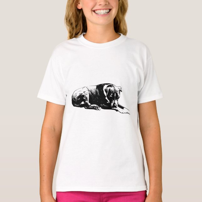 T-shirt Outline Lounge Chien Tee (Devant)