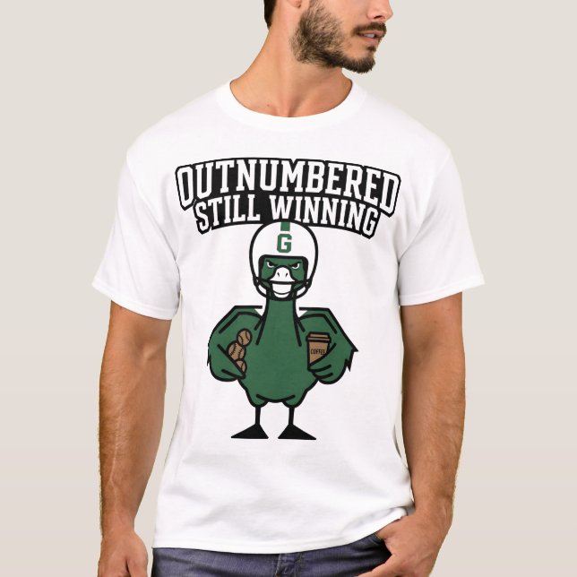 T-shirt Outnumbered Still Winning | Angry Goose Baseball C (Devant)