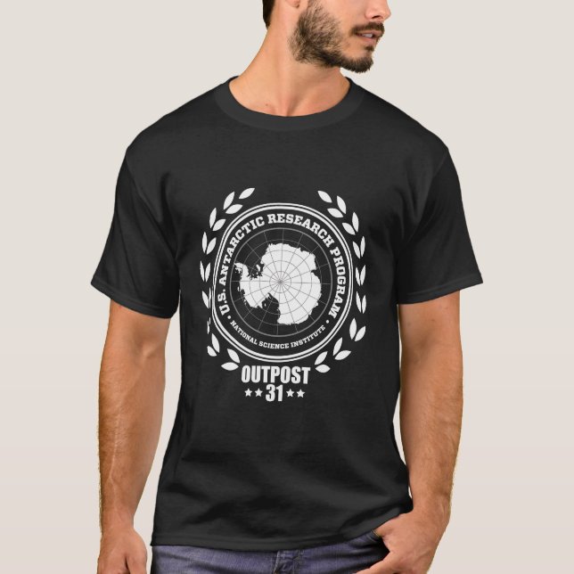 T-shirt Outpost 31 Us Antarctica Research Horror (Devant)
