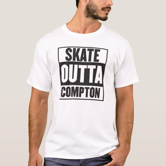 T-shirt Outta Compton de patin (Devant)