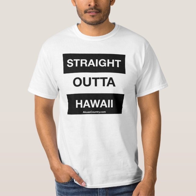 T-SHIRT OUTTA DROIT HAWAÏ (Devant)
