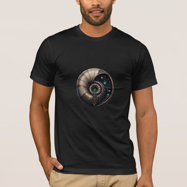T-shirt OUTTA SPACE — Shell Galaxy Inside (Devant)