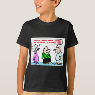 T-shirt ouvert de porte de garage de stimulateur fermé