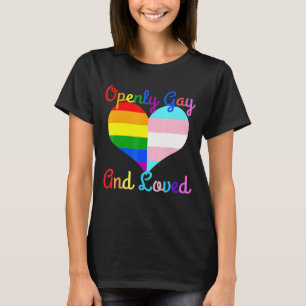 T-shirt Ouvertement Gay Loved Fierté Hommes Fierté Femmes