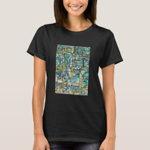 T-shirt Ouverture - Art Moderne Géométrique Aquarelle