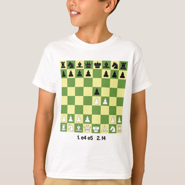 T-shirt Ouverture des échecs du King's Gambit Chirt Chess  (Devant)