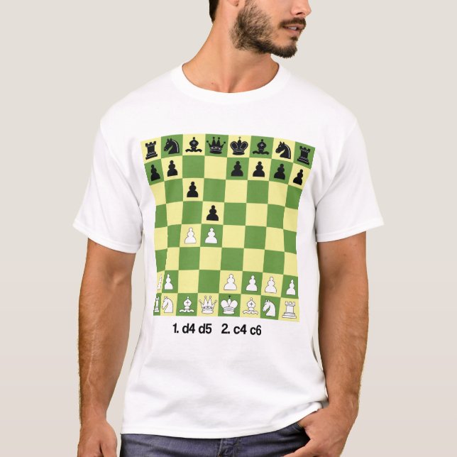 T-shirt Ouvertures d'échecs de défense slave Chemise Chess (Devant)