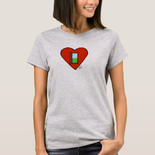 T-shirt Ouvrez la chemise de coeur