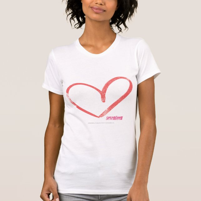 T-shirt Ouvrez le rose de coeur (Devant)