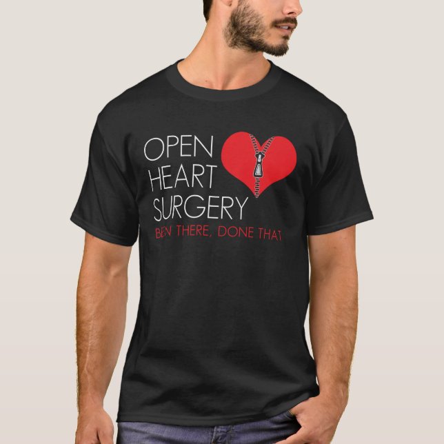T-shirt Ouvrez le survivant de chirurgie cardiaque drôle (Devant)