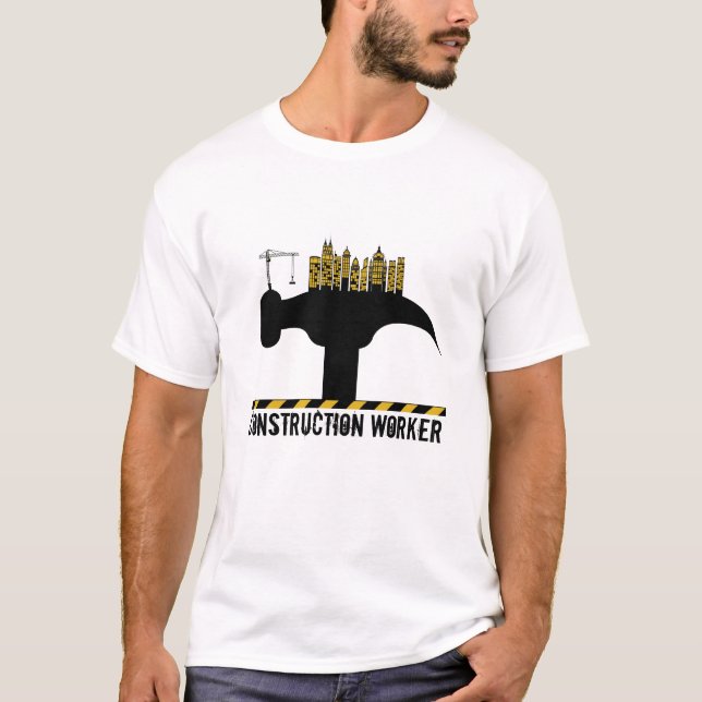 T-shirt ouvrier de construction (Devant)