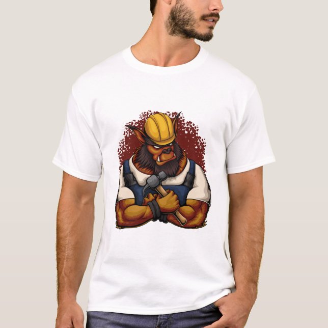 T-shirt Ouvrier de construction Bugbear Artistes POD (Devant)