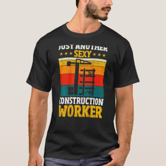 T-shirt Ouvrier de construction sur le dos de vêtement 3