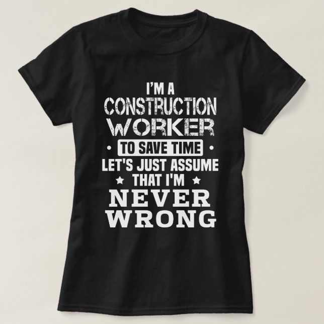 T-shirt Ouvrier du bâtiment (Design devant)