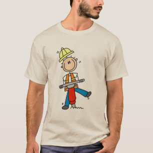 T-shirt Ouvrier du bâtiment avec marteau-piqueur