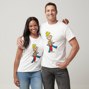 T-shirt Ouvrier du bâtiment avec marteau-piqueur