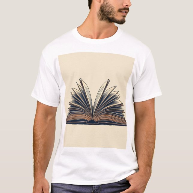 T-shirt Ouvrir les pages de livre tourné Evasion littérair (Devant)