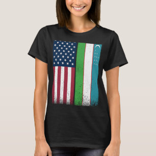 T-shirt Ouzbékistan Drapeaux américains Ouzbeks Fiers État