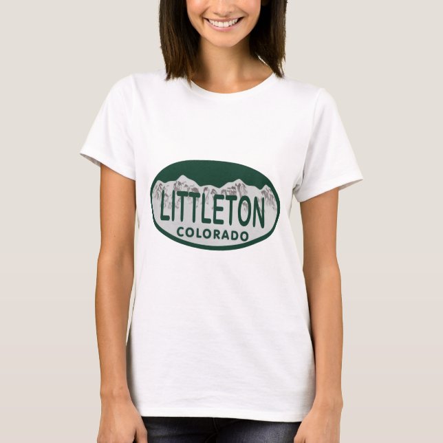 T-shirt Ovale de permis de Littleton (Devant)