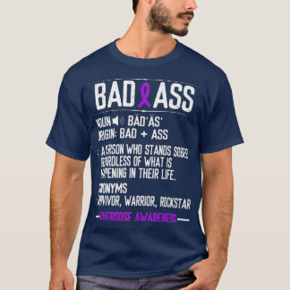 T-shirt Overdose Awareness Baeda Clean Life Purple Ribbon
