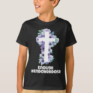 T-shirt Overdose de carbone pourpre de la croix chrétienne