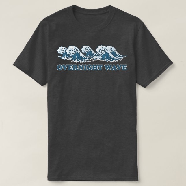 T-shirt Overnight Waves Japanese The Great Wave  (Design devant)