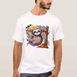 T-Shirt Oversize Chill Thrills Halloween Sloth