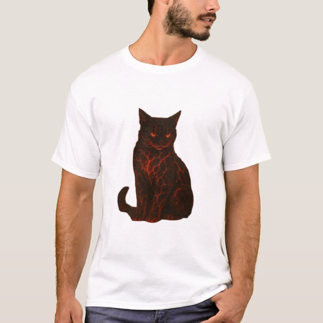 T-Shirt Oversize Lava cat (Devant)