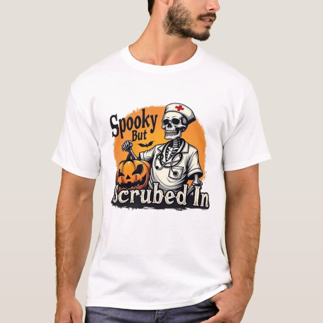 T-Shirt Oversized à Design d'Infirmière Halloween (Devant)